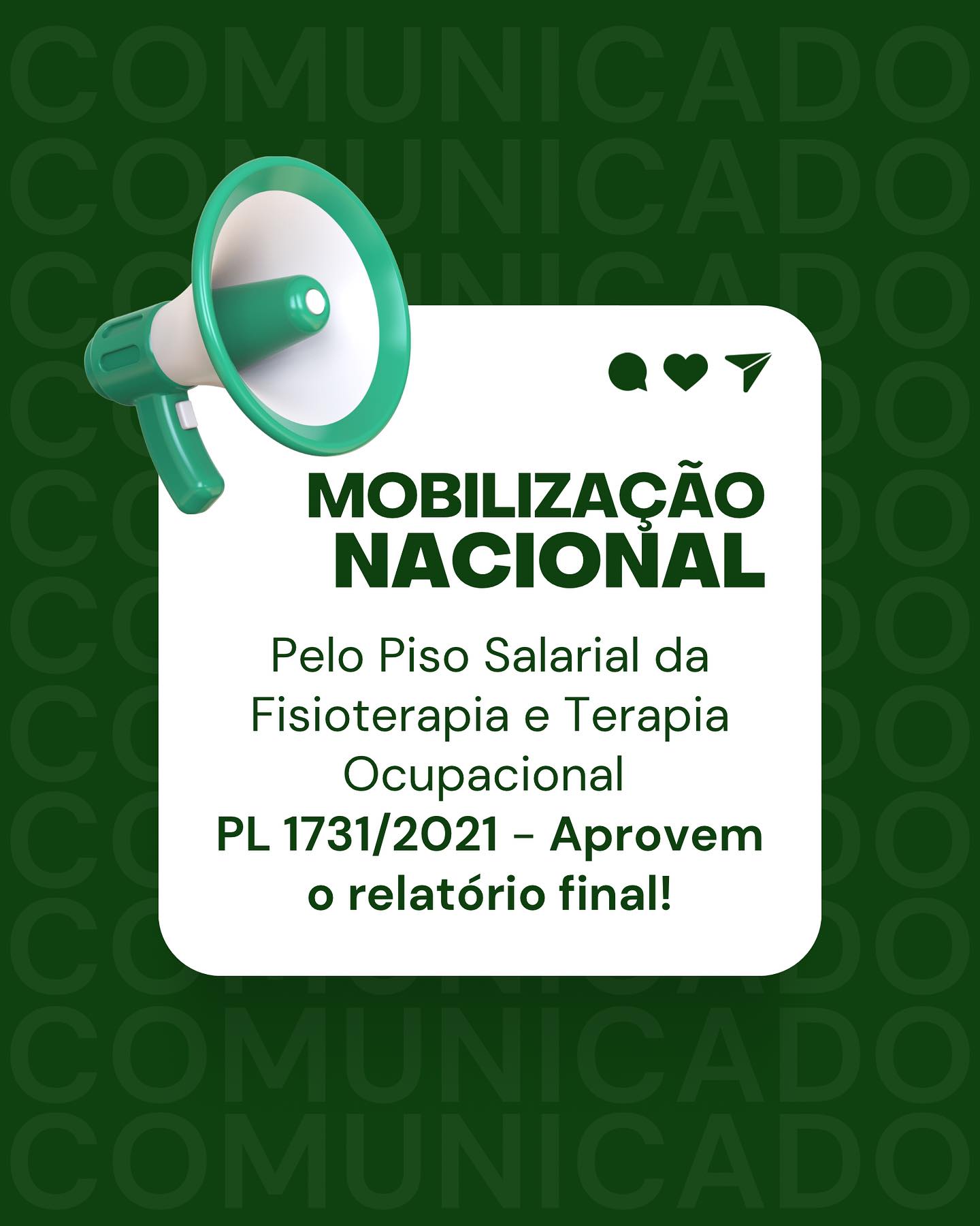 Estamos em mobilização junto aos deputados federais da Comissão de Constituição e Justiça (CCJ) pela aprovação do relatório final do PL 1731/2021