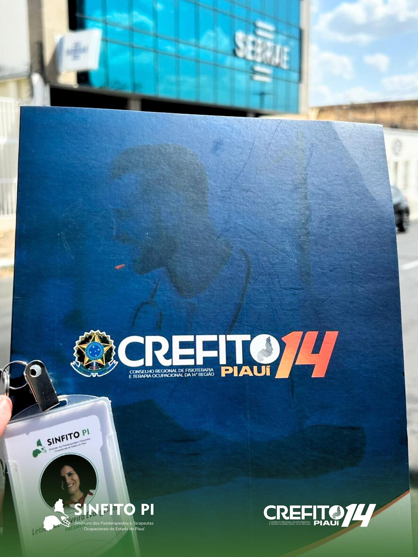 Hoje o SINFITO-PI e o CREFITO-14 protocolaram um ofício no SEBRAE